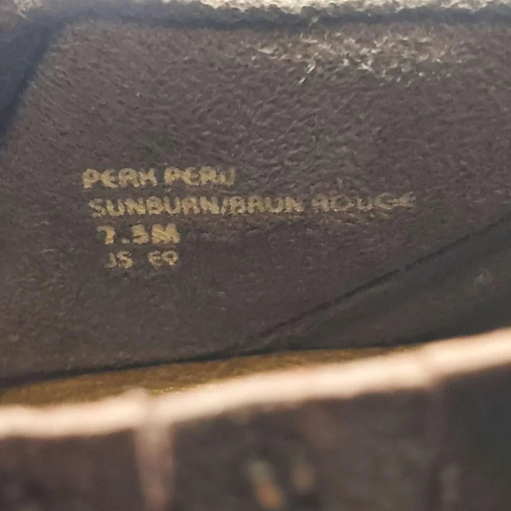 Earth Peak Peru Ankle Boots Womens 7.5‎ M Sunburn Brown Leather Zip Up Shoes